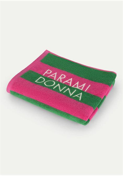 Telo mare con logo PARAMIDONNA KIDS | MEDIUM TOWELFUCHSIA/EMERALD